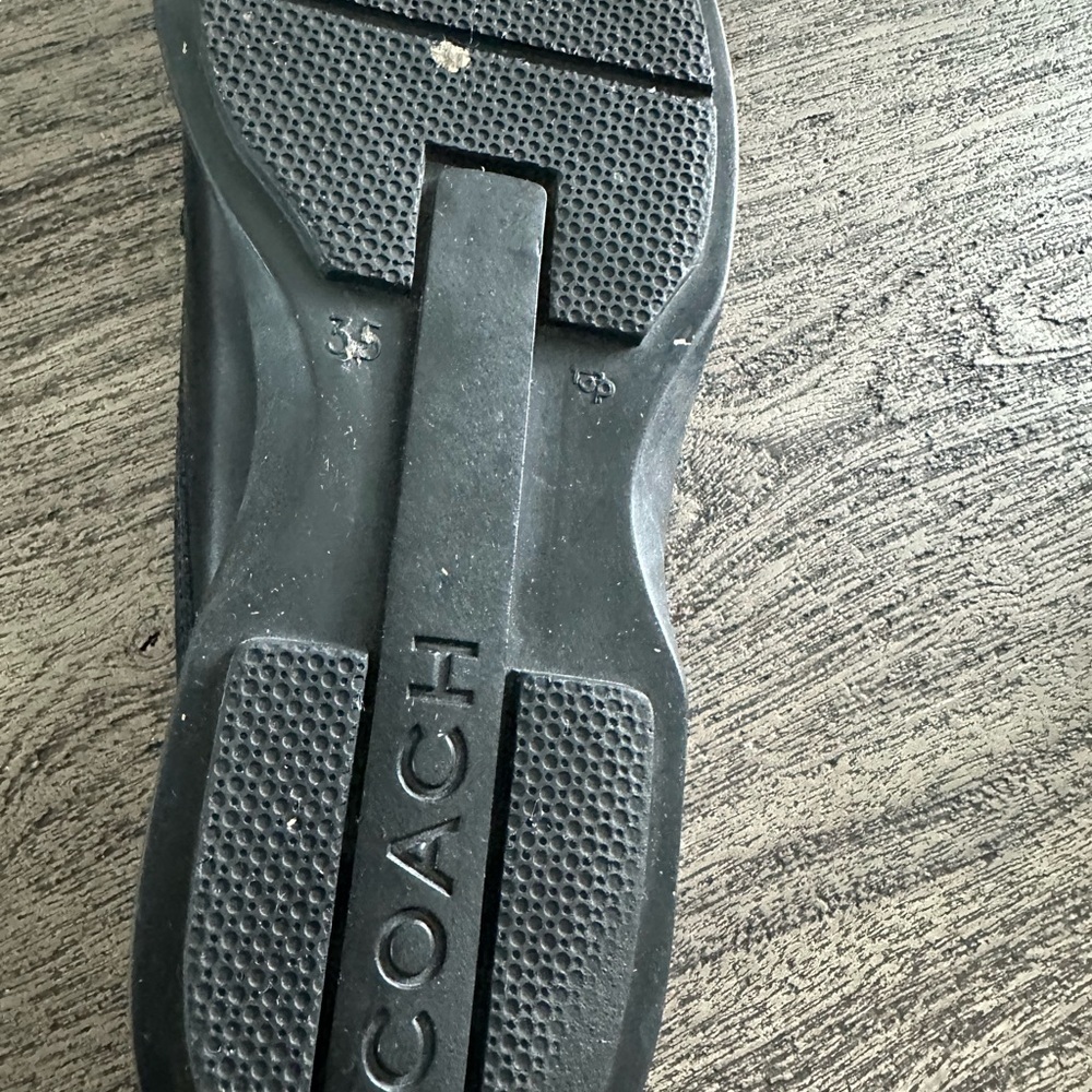 Coach Sleek Black Leather Slip-Ons - Picture 8 of 8